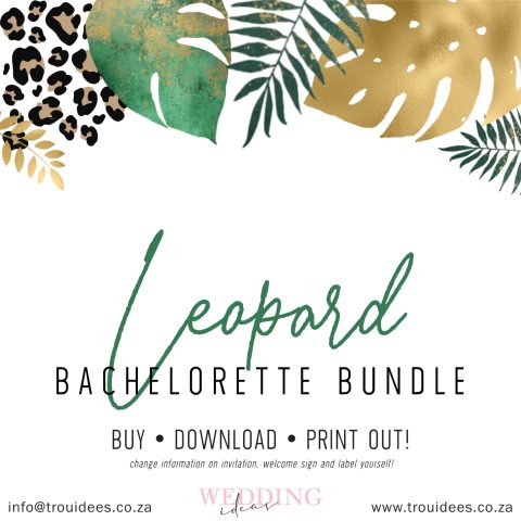 Leopard Bachelorette Stationery