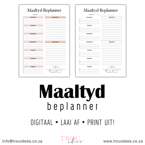 MAALTYD BEPLANNER